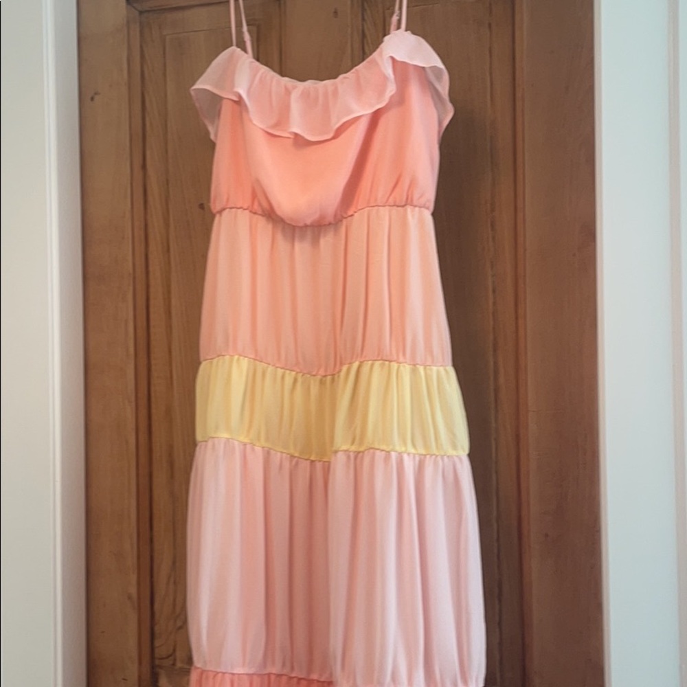 Lovers and friends acer midi dress in sherbert